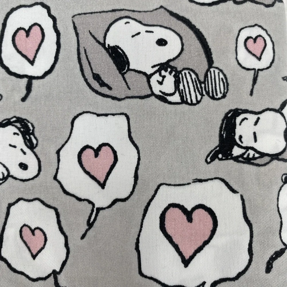 Peanuts Snoopy Sheet Set FULL Gray Sleeping Hearts Love Valentines Berkshire